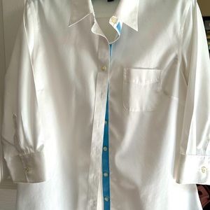 White Oxford button down shirt